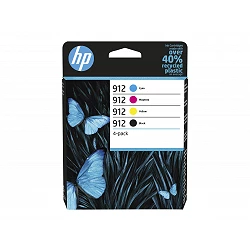 HP 912 - Paquete de 4 - negro, amarillo, cián, magenta