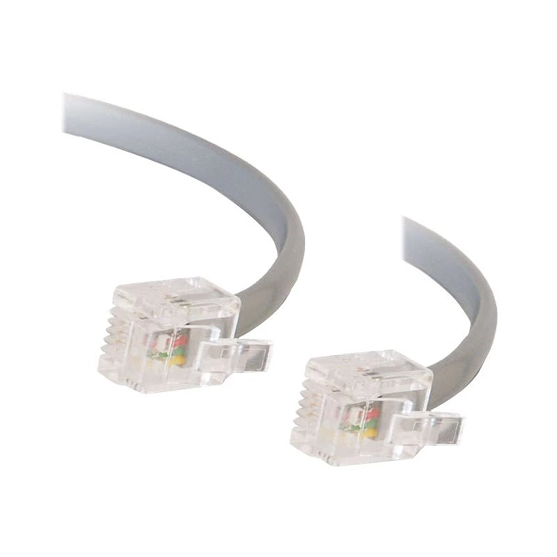 C2G RJ11 6P4C Straight Modular Cable - Cable de teléfono