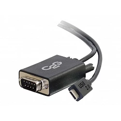 C2G USB 2.0 USB C to DB9 Serial RS232 Adapter Cable Black