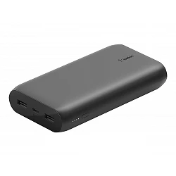 Belkin - Cargador portátil - 20000 mAh - 3 conectores de salida (USB, USB-C)