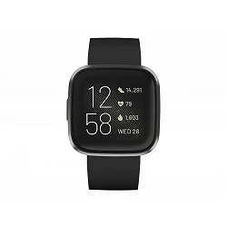 Fitbit Versa 2 - Carbón - reloj inteligente con banda