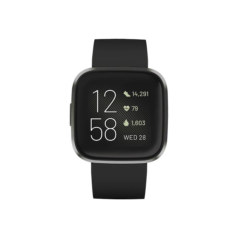 Fitbit Versa 2 - Carbón - reloj inteligente con banda