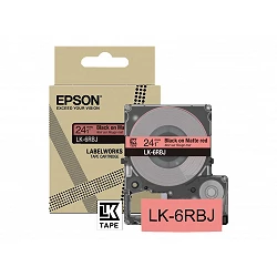 Epson LabelWorks LK-6RBJ - Black on matte red