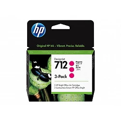 HP 712 - Paquete de 3 - 29 ml - magenta - original