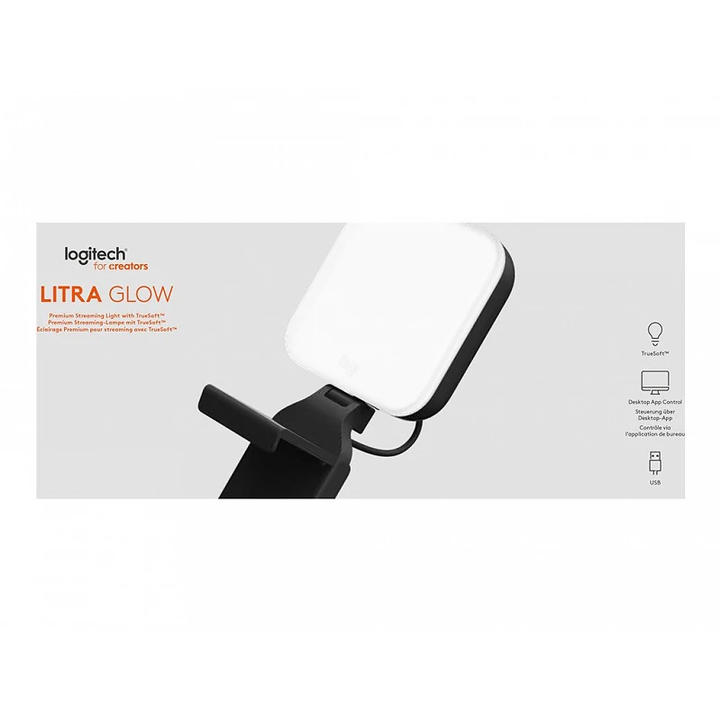 Logitech Litra Glow Premium Streaming Light with TrueSoft