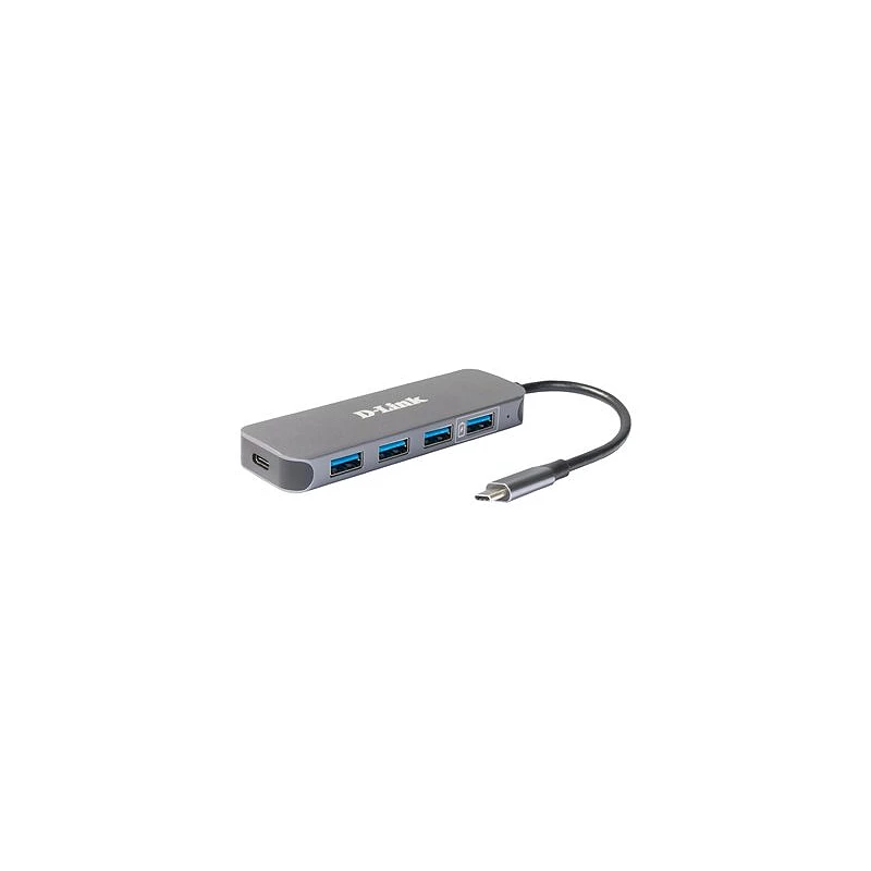 D-Link DUB-2340 - Hub - 4 x SuperSpeed USB 3.0 + 1 x USB-C (suministro de energía)