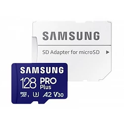 Samsung PRO Plus MB-MD128SA - Tarjeta de memoria flash (adaptador microSDXC a SD Incluido)